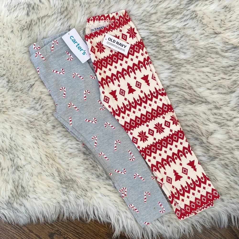 3T NWT 2 Toddler Girl Full Cotton Leggings Bundle